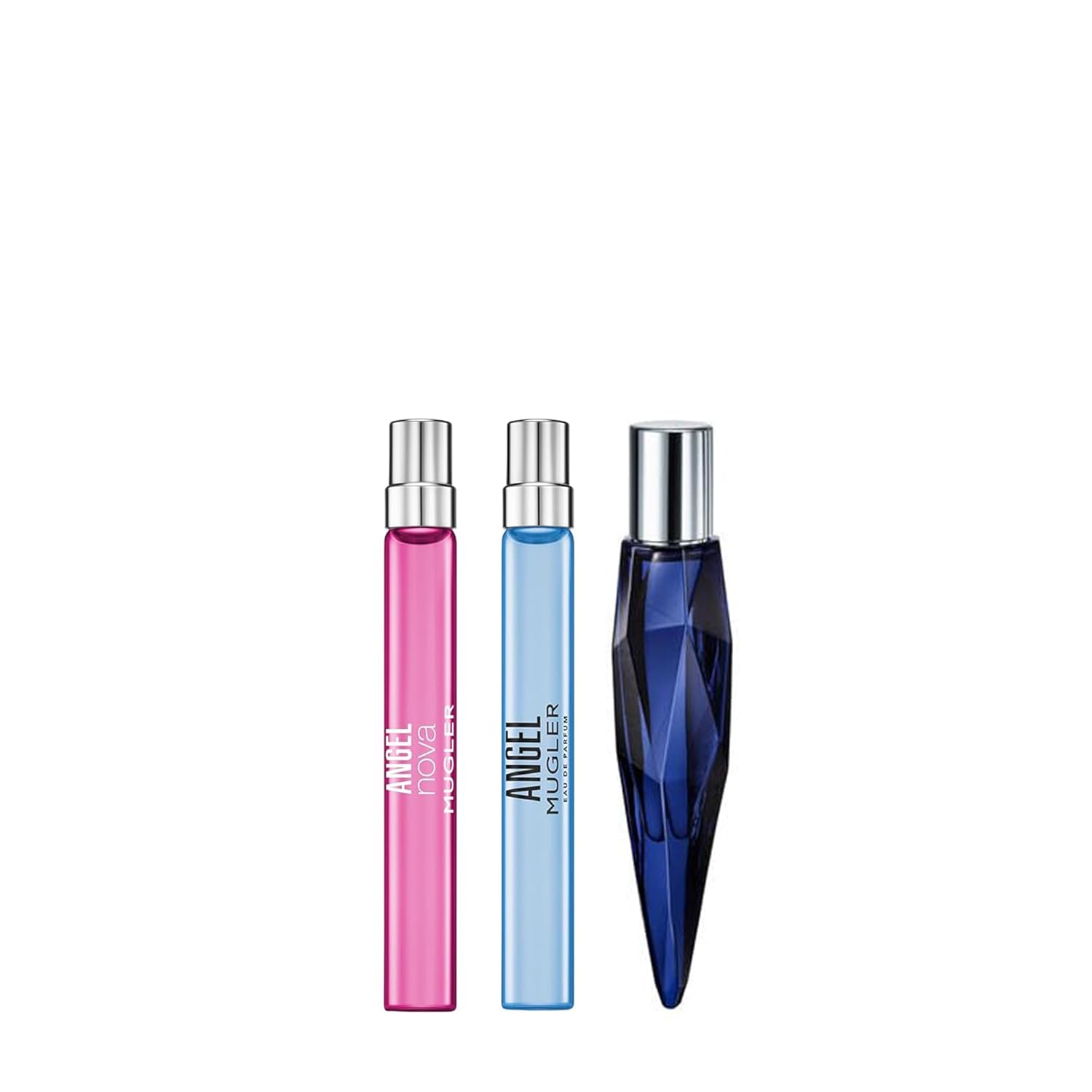 Angel Eau de Parfum, Angel Nova Eau de Parfum, & Angel Elixir Eau de Parfum - 0.3 Fl Oz Each - Travel Size W7655