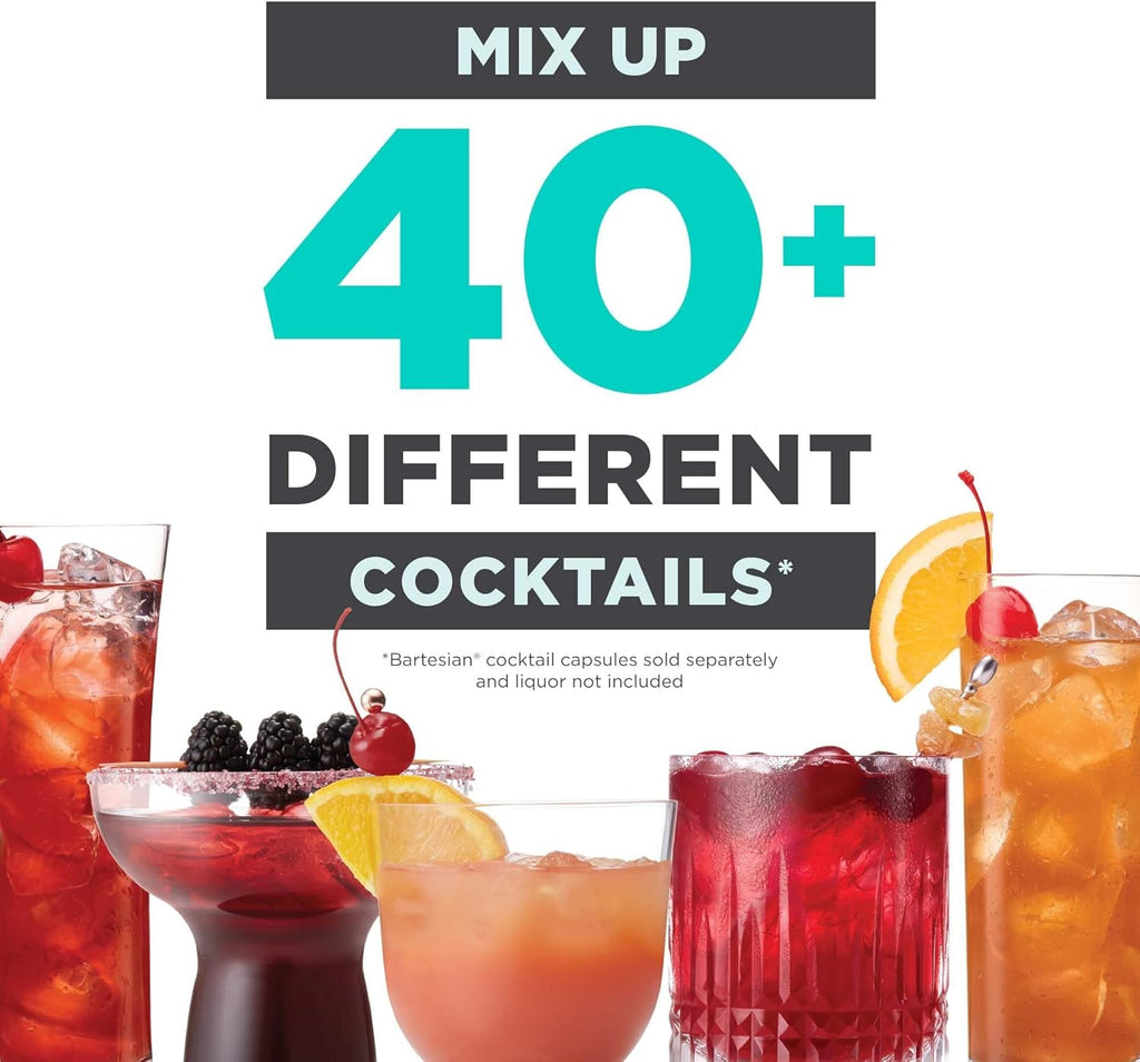 Cocktail Maker Machine, Bar Mat, and Glass Liquor Dispenser Bottles C476524