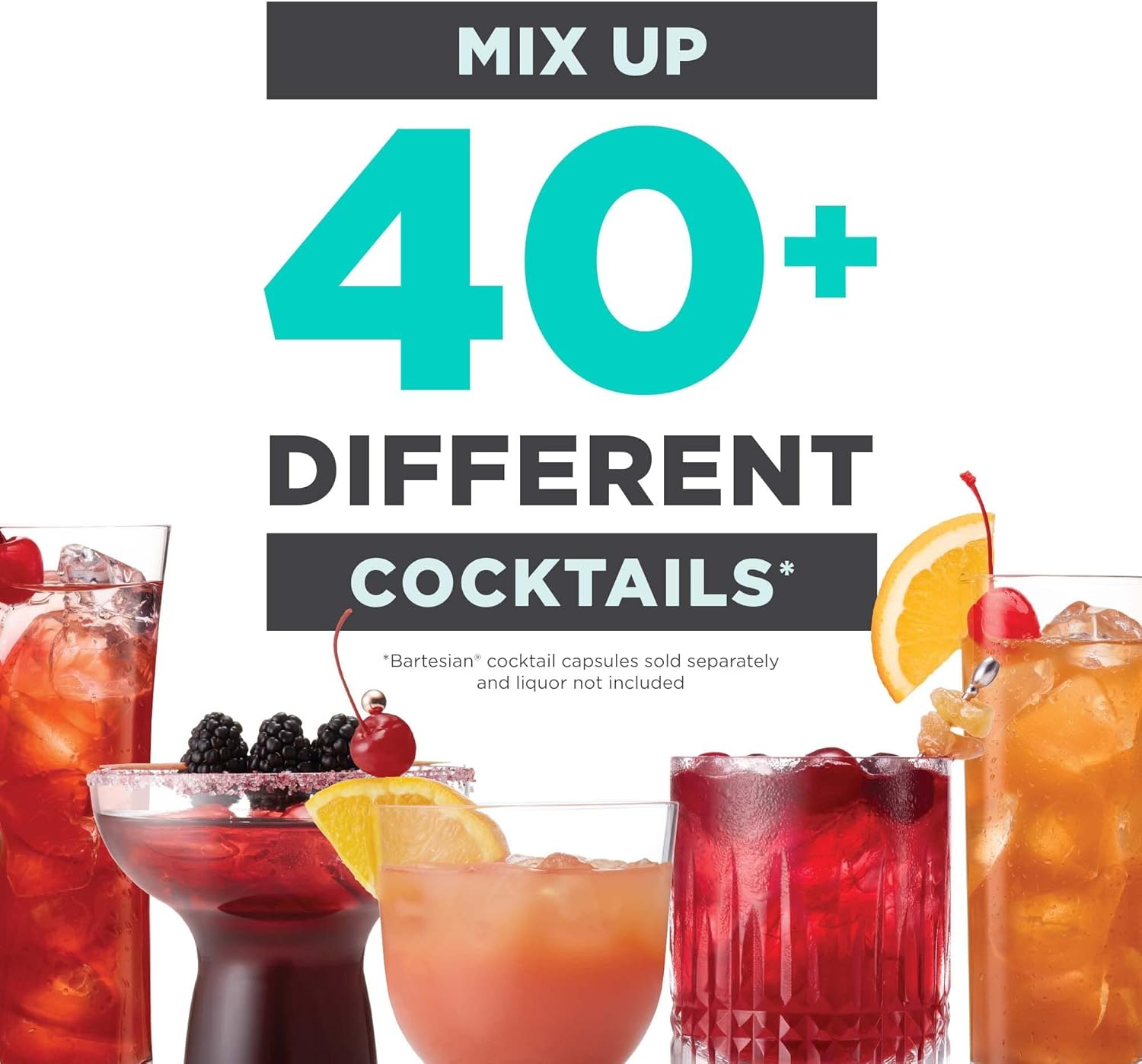 Cocktail Maker Machine, Bar Mat, and Glass Liquor Dispenser Bottles C476524