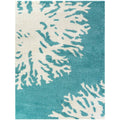 Teal Blue 5 ft. x 7 ft. Shag Area Rug F5945