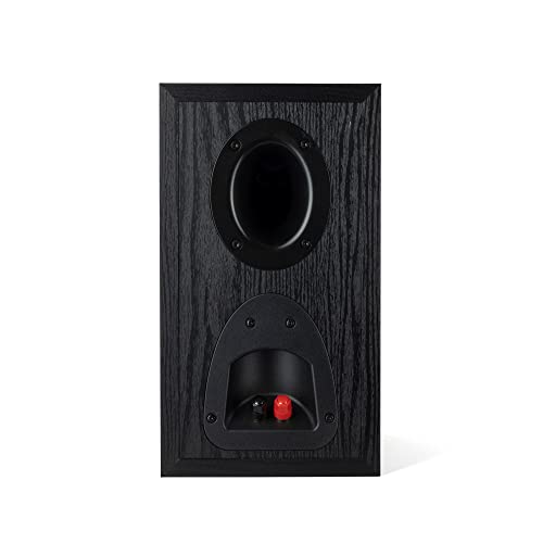 Black Bookshelf Speakers with Center Channel Speaker and Subwoofer Speaker F902
