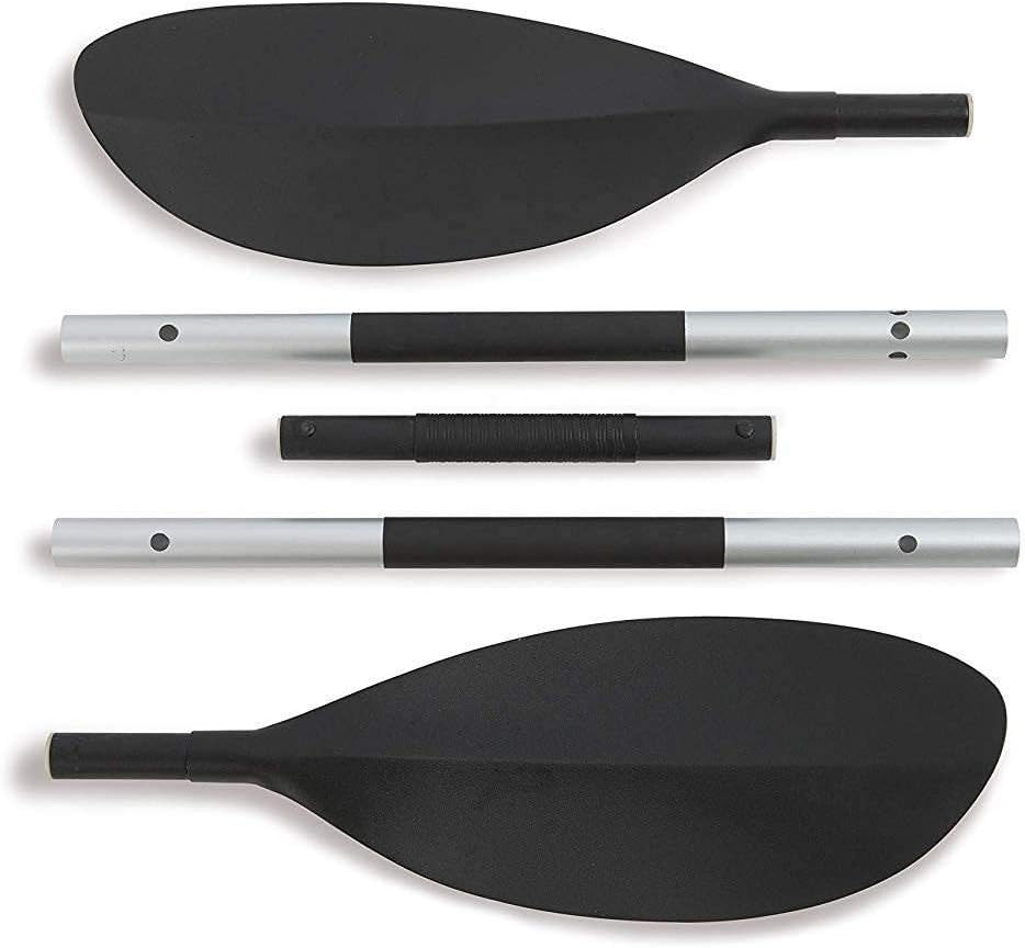 2-Person Inflatable Kayak with Aluminum Oars and Pump and 1-Person Inflatable Kayak with Oar, Hand Pump and Skeg B429