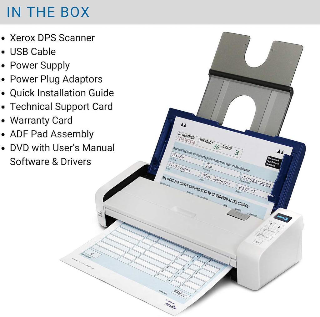 Blue & White Duplex Portable Document Scanner I946