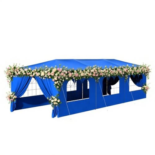 White 10x30 Heavy Duty Party Tent with 8 Removable Sidewalls J683625