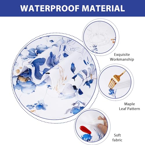 Watercolor Wildflower Waterproof Polyester Tablecloth 60x104 Inch S4560