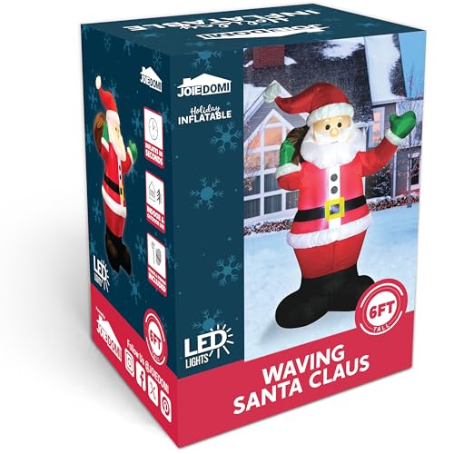 6 FT Christmas Inflatable Santa with Gift Bag with Build in LEDs C2491