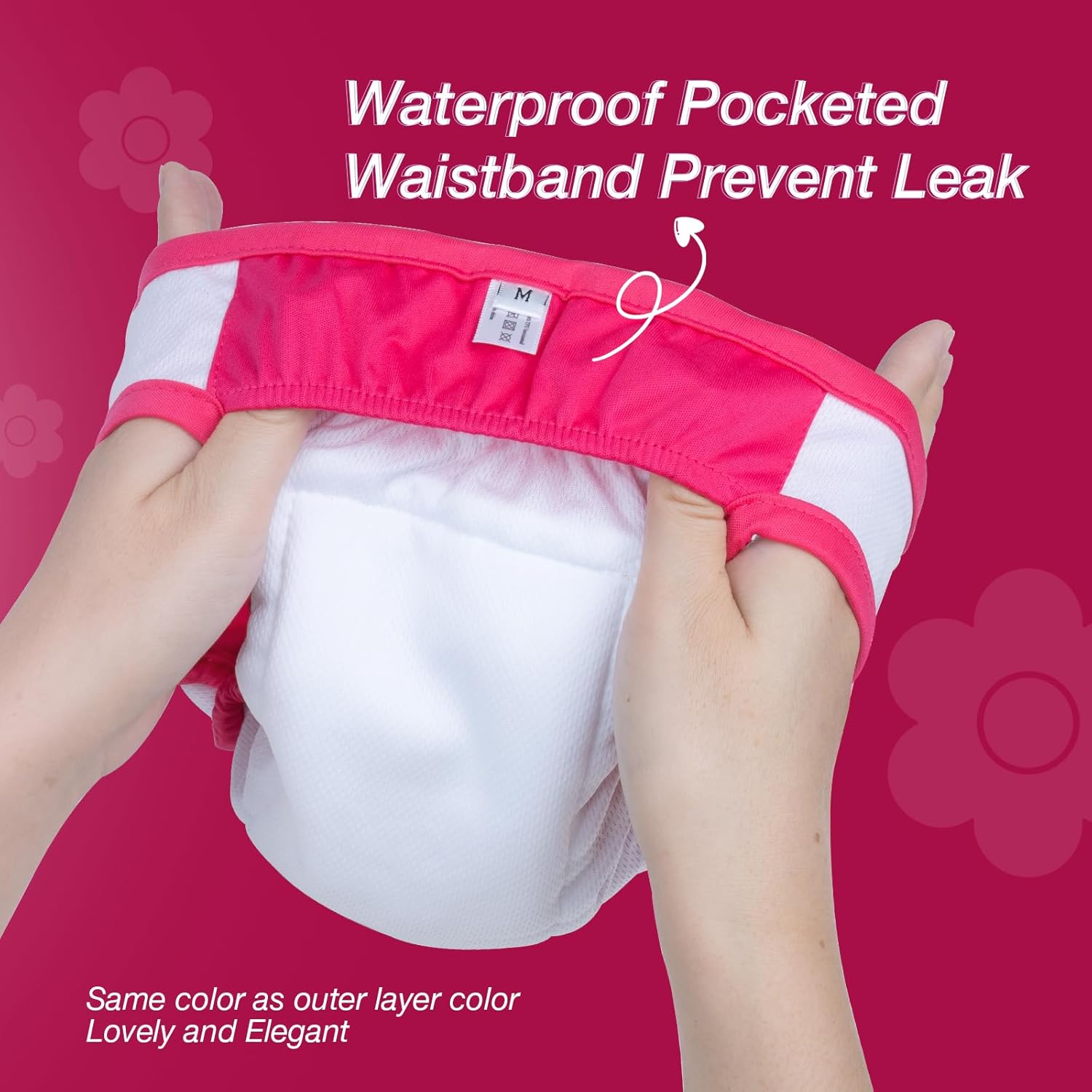 Soft Washable Female Dog Diapers (3 Pack, S) A456743