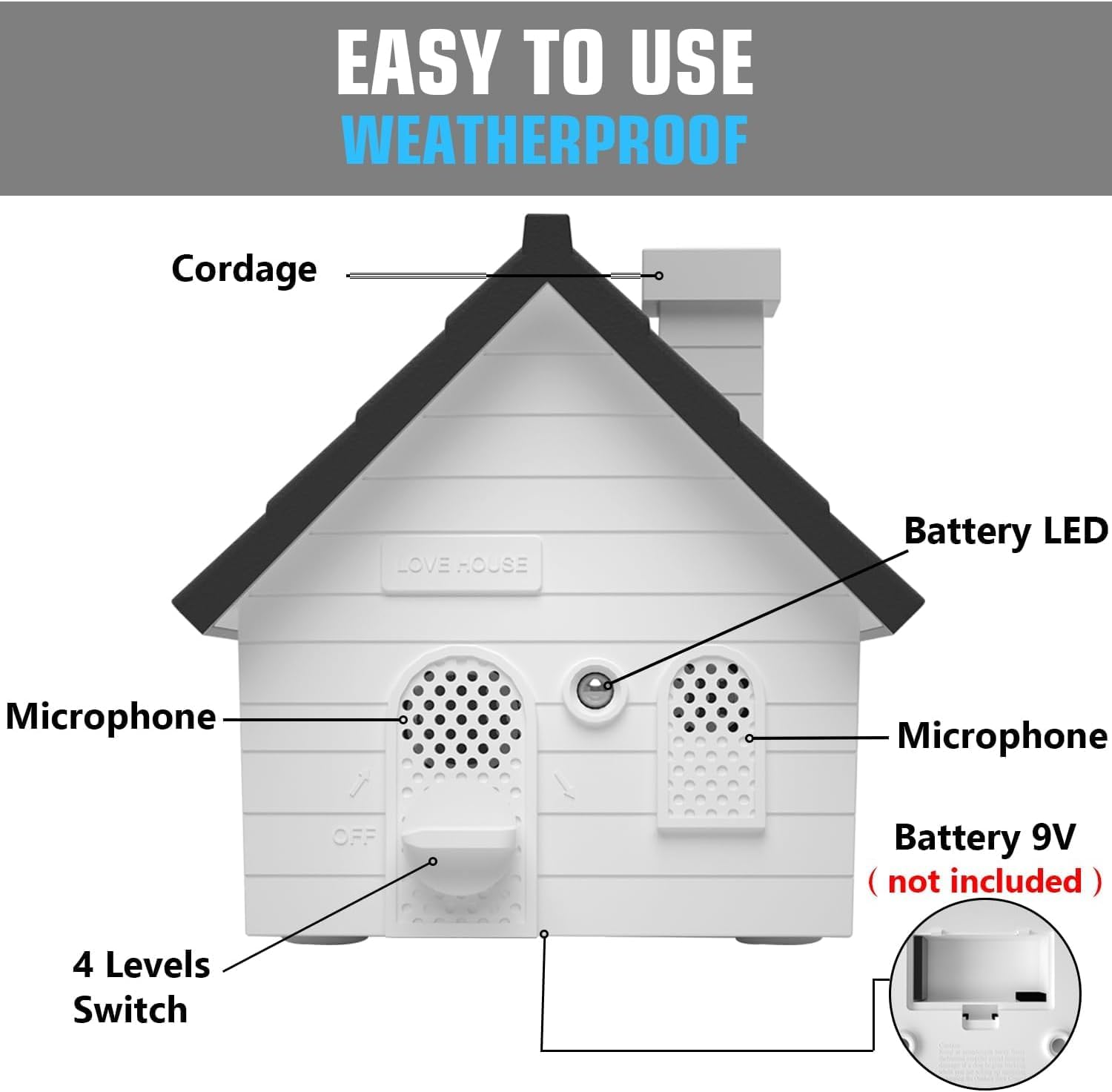 Ultrasonic Dog Bark Deterrent Device I3056