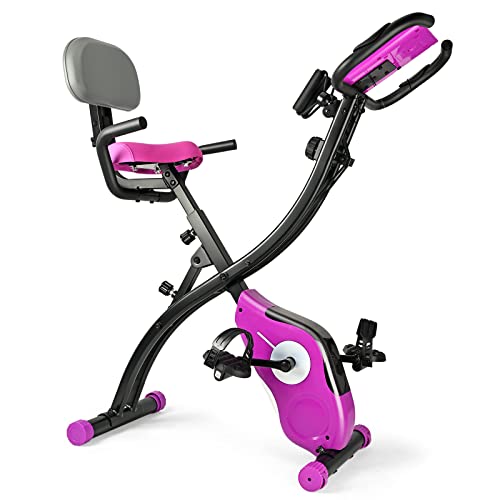 Folding Exercise Bike with Pulse Sensor LCD Monitor V717