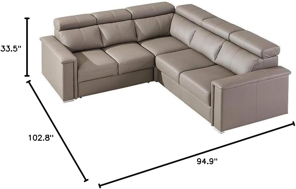 Left Corner Sectional Sleeper Sofa Y639
