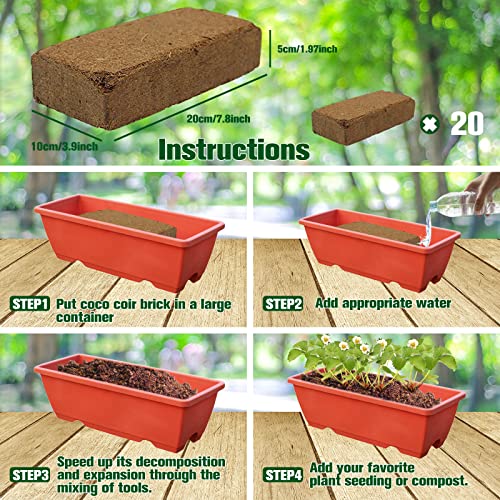 8 Pcs Organic Coco Coir Bricks I7176