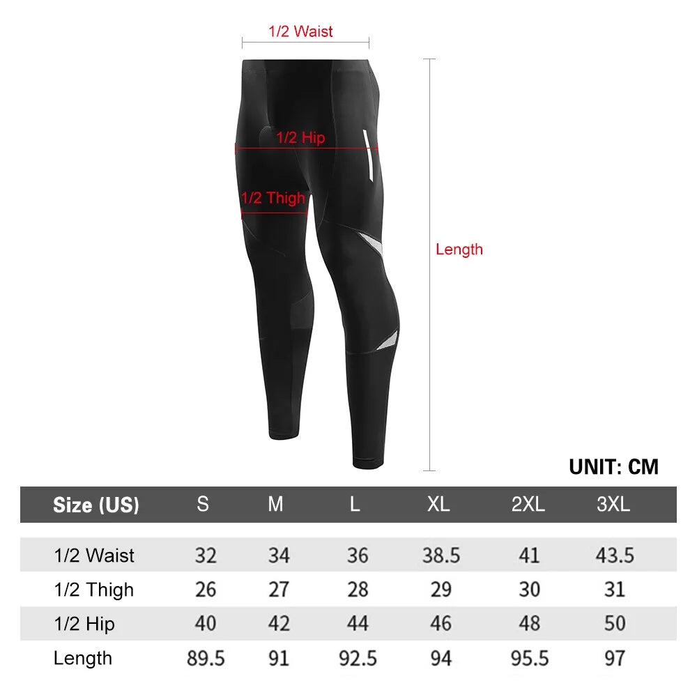 Reflective Gel Padded Cycling Tights N16443