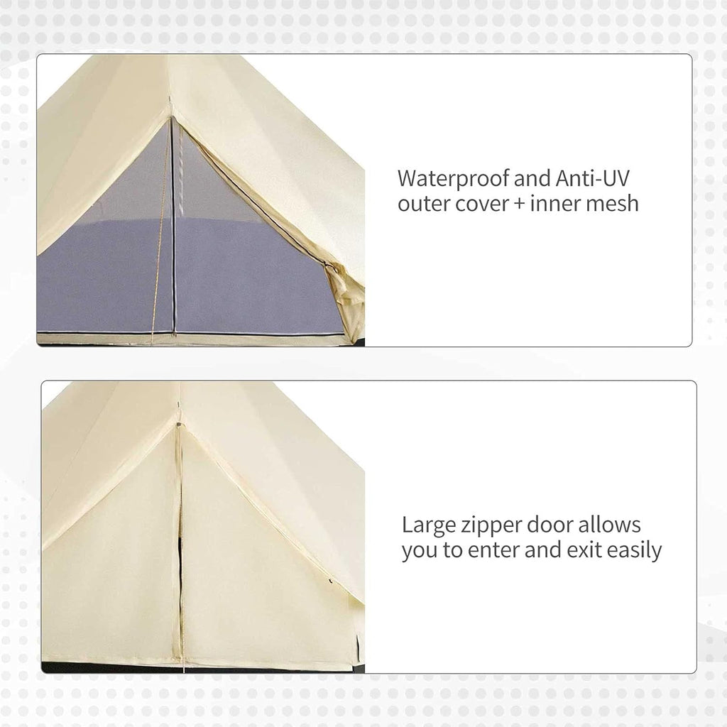 10-Person Waterproof Camping Tent, 16.4' x 16.4' x 9.8' C4572
