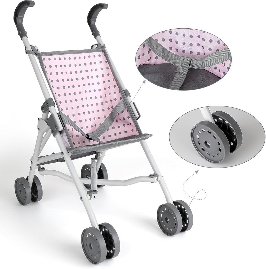 Baby Doll Stroller Crib Bed Nursery Role Play Set with Accessories and Play Mat K104