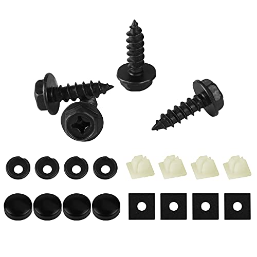 Silver M6 Tamper Proof License Plate Screws Kits G3194