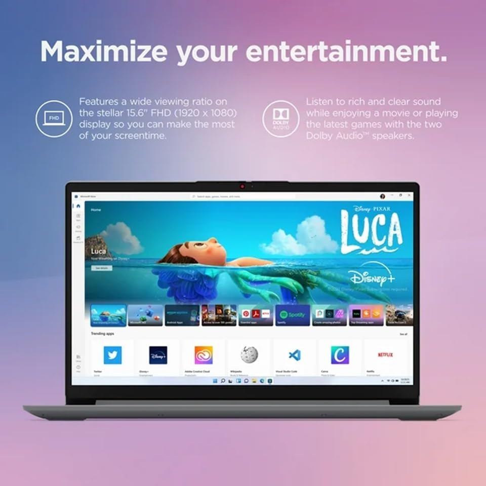 15.6" FHD Anti-Glare Display Laptop with Intel Core i5-1235U, 16GB RAM, 1TB SSD Q5897