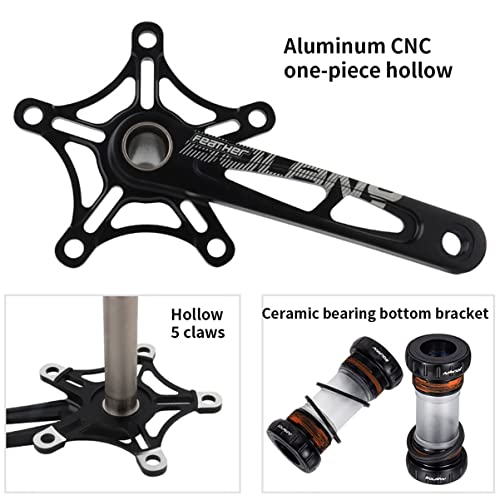 170mm 130 BCD Hollow Integrated Crankset with BB Single Chainring O55284