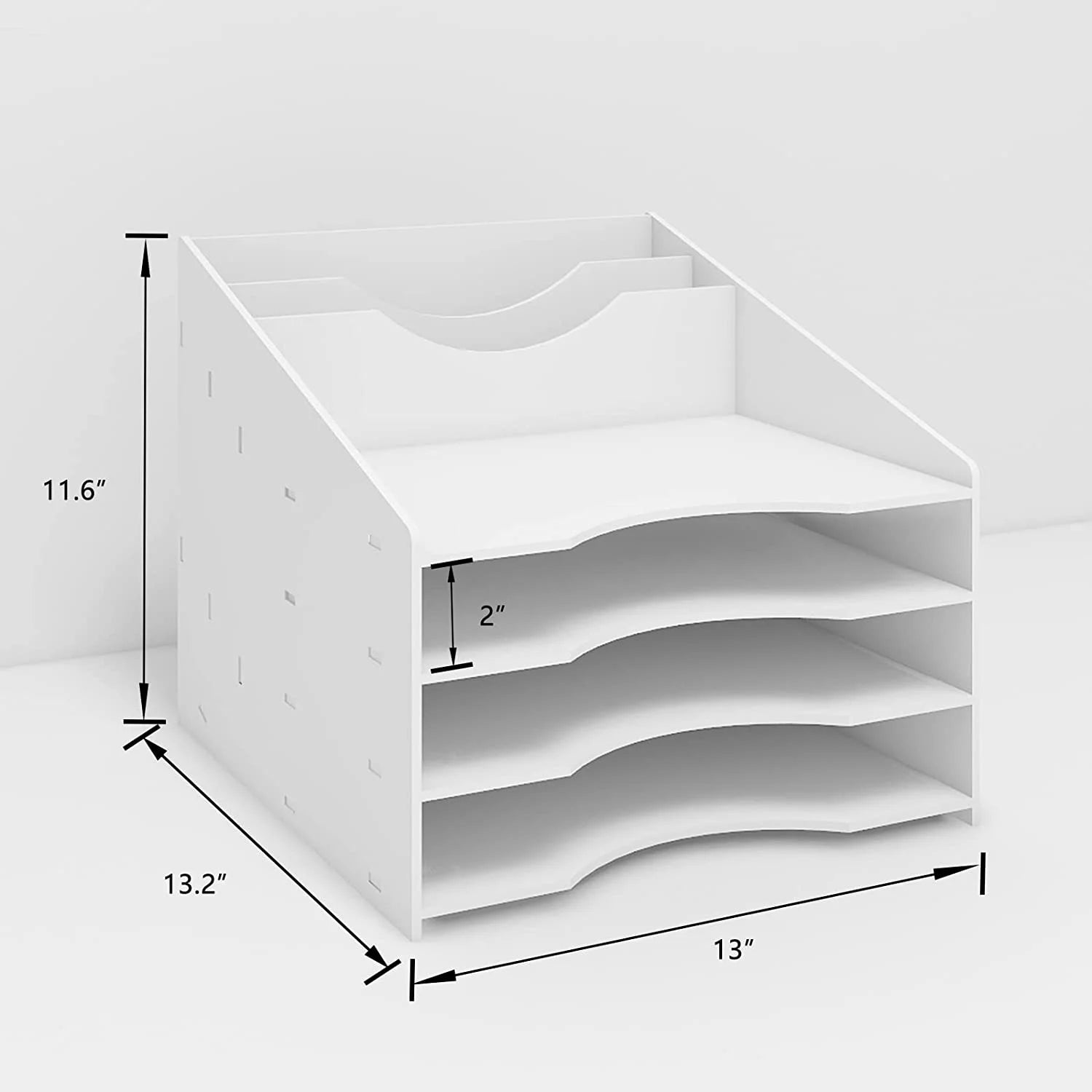 White Letter Tray Paper Organizer D9738