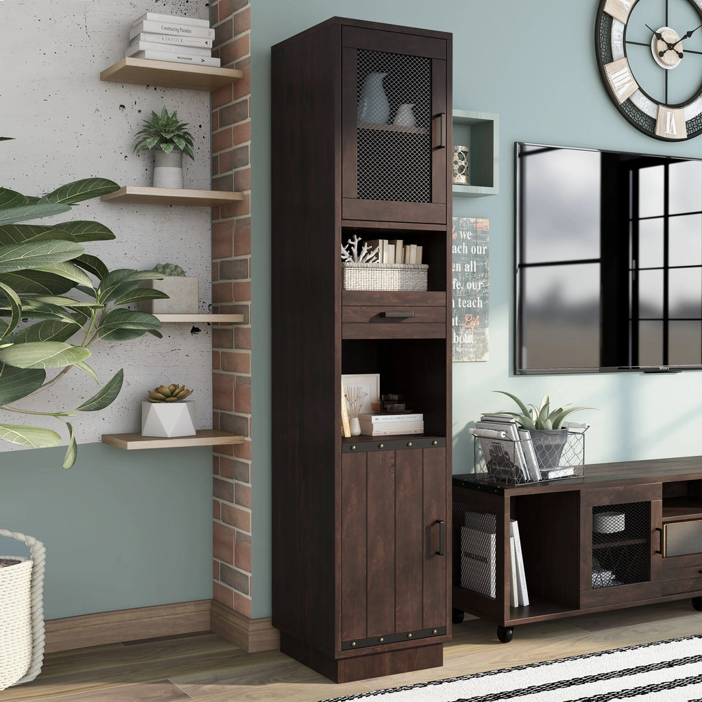 Walnut Multi-Storage TV Tower Z831