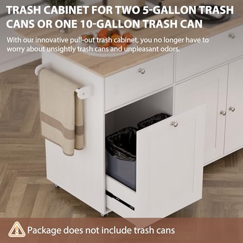 Black Rolling Kitchen Island Cart with Storage and Power Outlet J98983