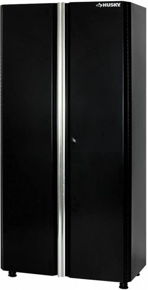 72 in. H x 36 in. W Adjustable Shelves Steel Black Garage Floor Cabinet L687696