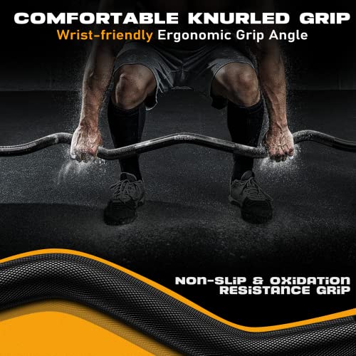 47" EZ Curl Bar Weight Lifting Bar with Star Collars I97212