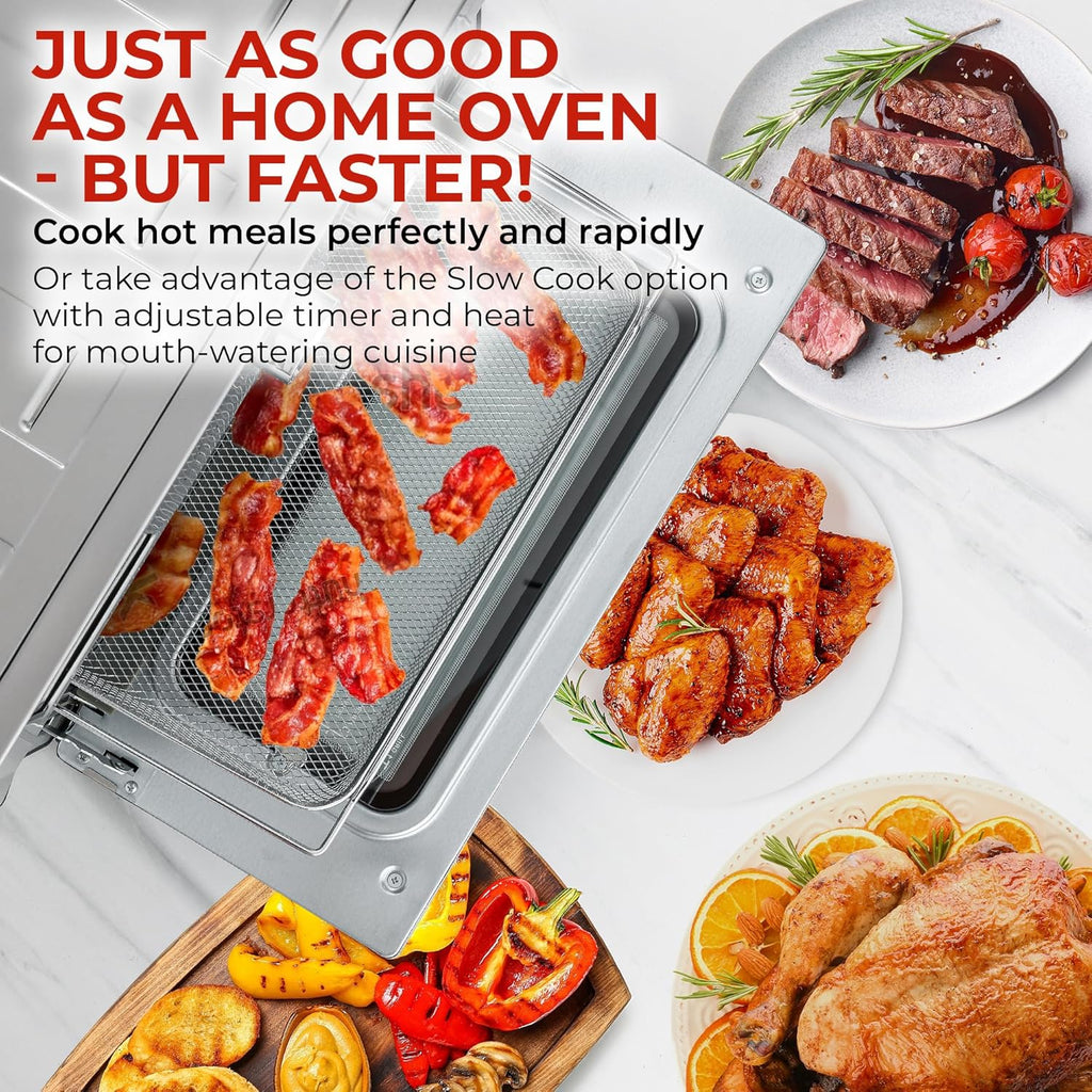 26.4Qt Stainless Steel Air Fryer Toaster Oven Combo O98909