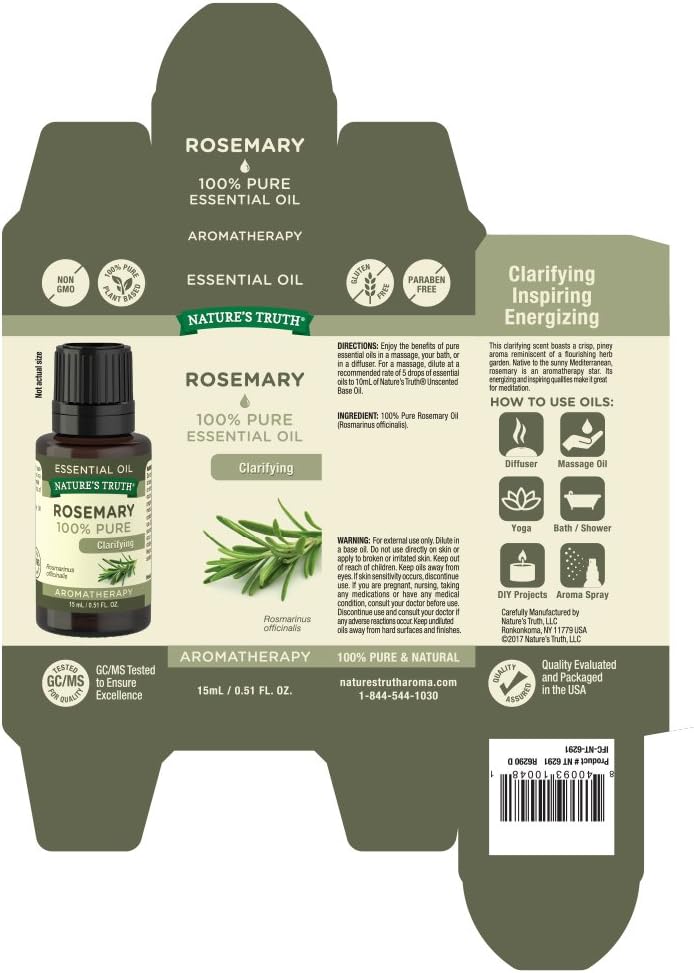 Rosemary Essential Oil, 0.51 Fluid Ounce L3994