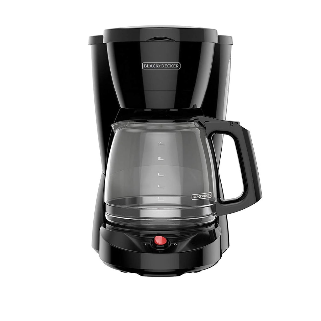 12-Cup Black Glass Carafe Coffee Maker D483