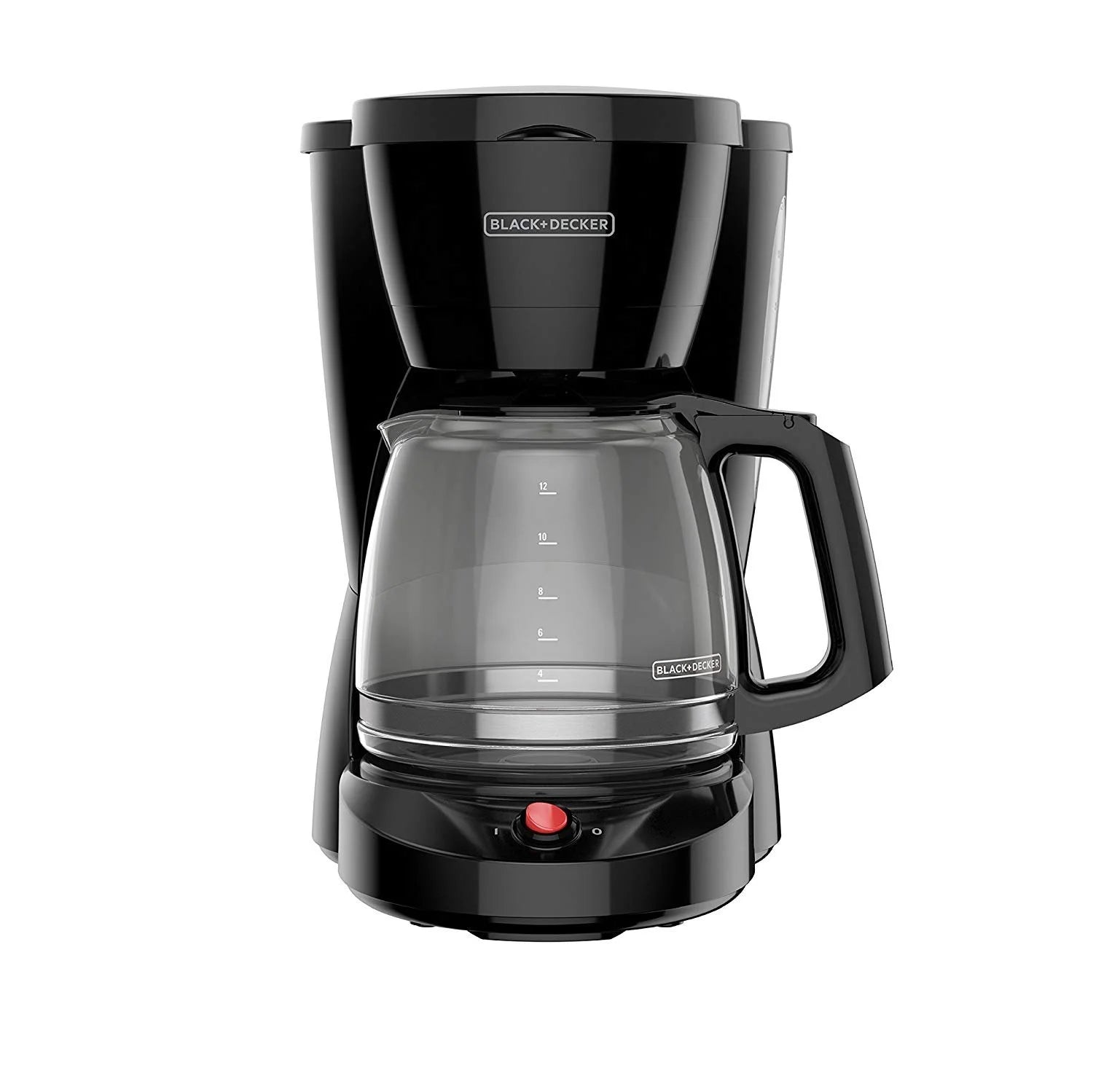 12-Cup Black Glass Carafe Coffee Maker D483
