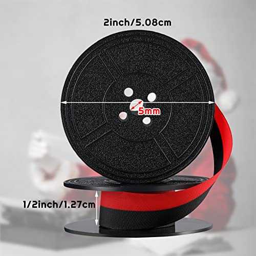 4 Pairs Universal Typewriter Ribbon Twin Spool Replacement Pack (Red, Black) H959