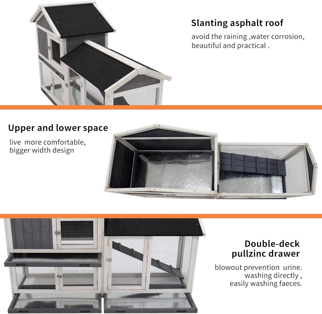 Rabbit Hutch with Run Z910588