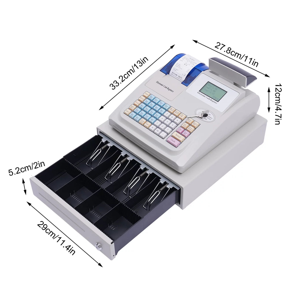 48 Keys Electronic Cash Register with Thermal Printer LED Display H76384