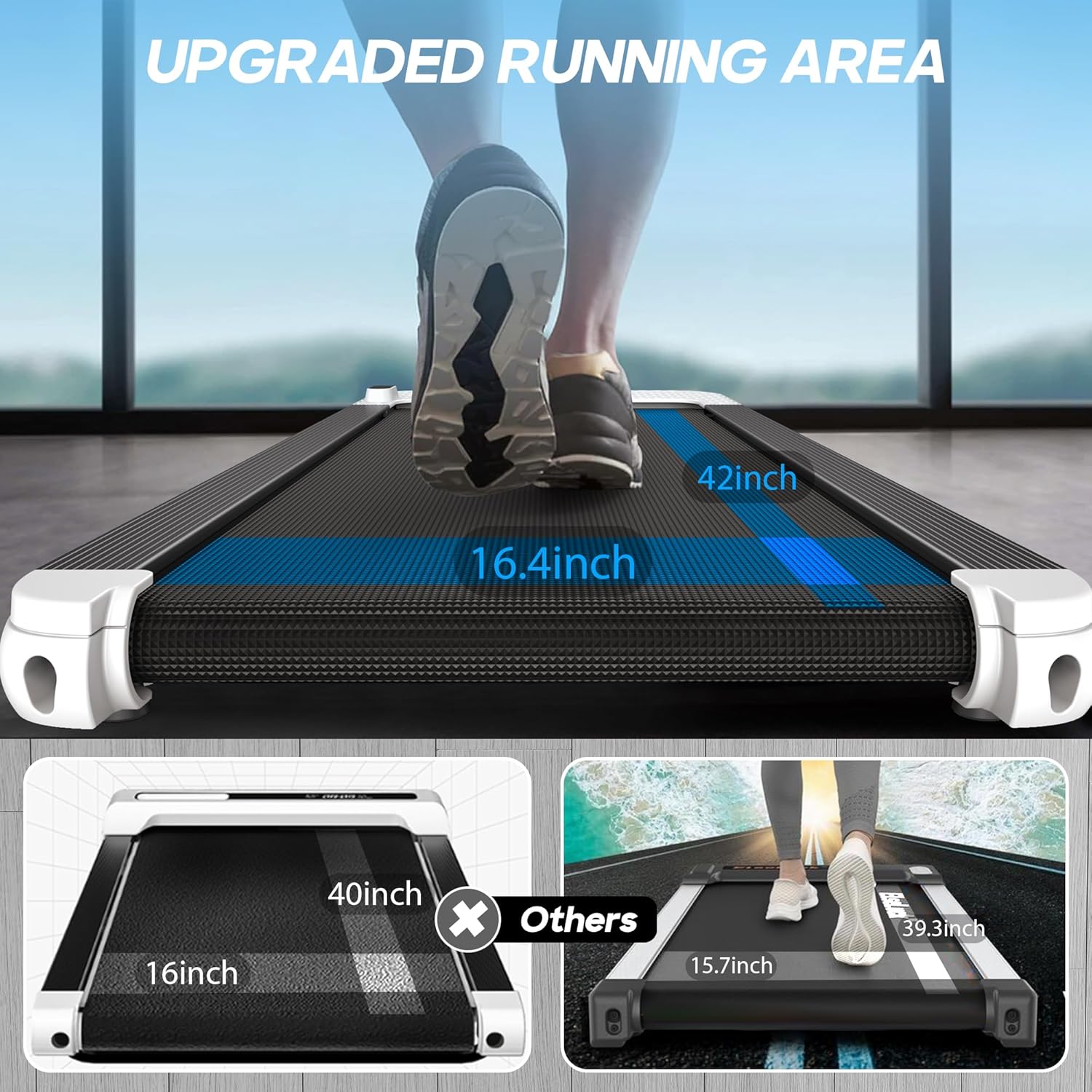 Walking Pad Treadmill with 9% Incline J745