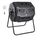 43-Gal Dual Chamber Composting Tumbler with Steel Frame J25416
