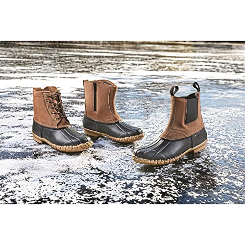 Men’s Side Zip Insulated Leather Duck Boots, 400 Gram L293915