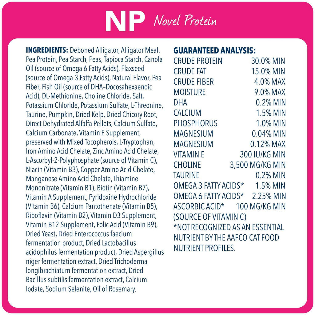 Natural Veterinary Diet NP Novel Protein-Alligator Dry Cat Food V9310