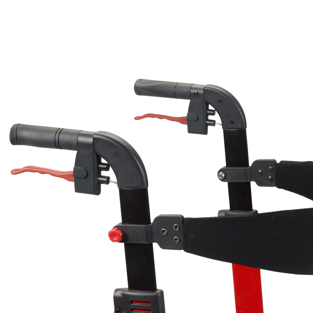 Red Rollator Rolling Walker F6740