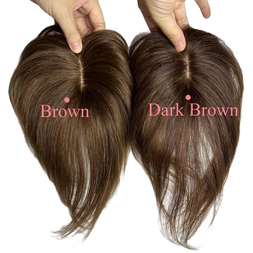 100% Human Hair Clip in Hairpieces with 3D Air Bangs Straight Hair Mid Part Wiglets (1B) I899