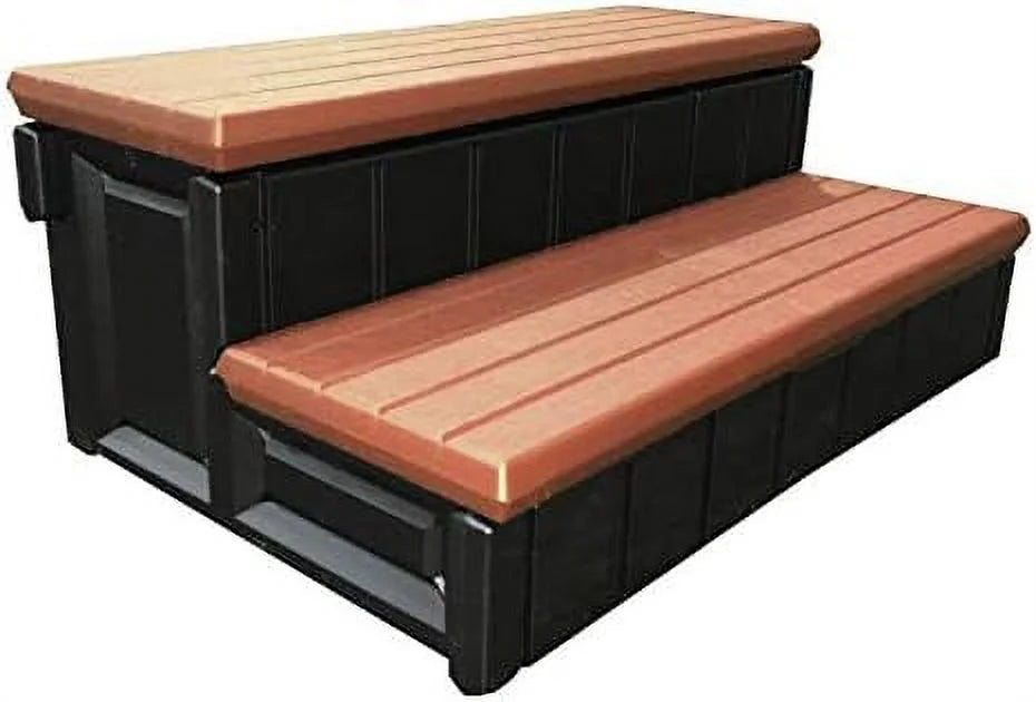 Redwood Black 36" Plastic 2 Stair Spa Steps H3460