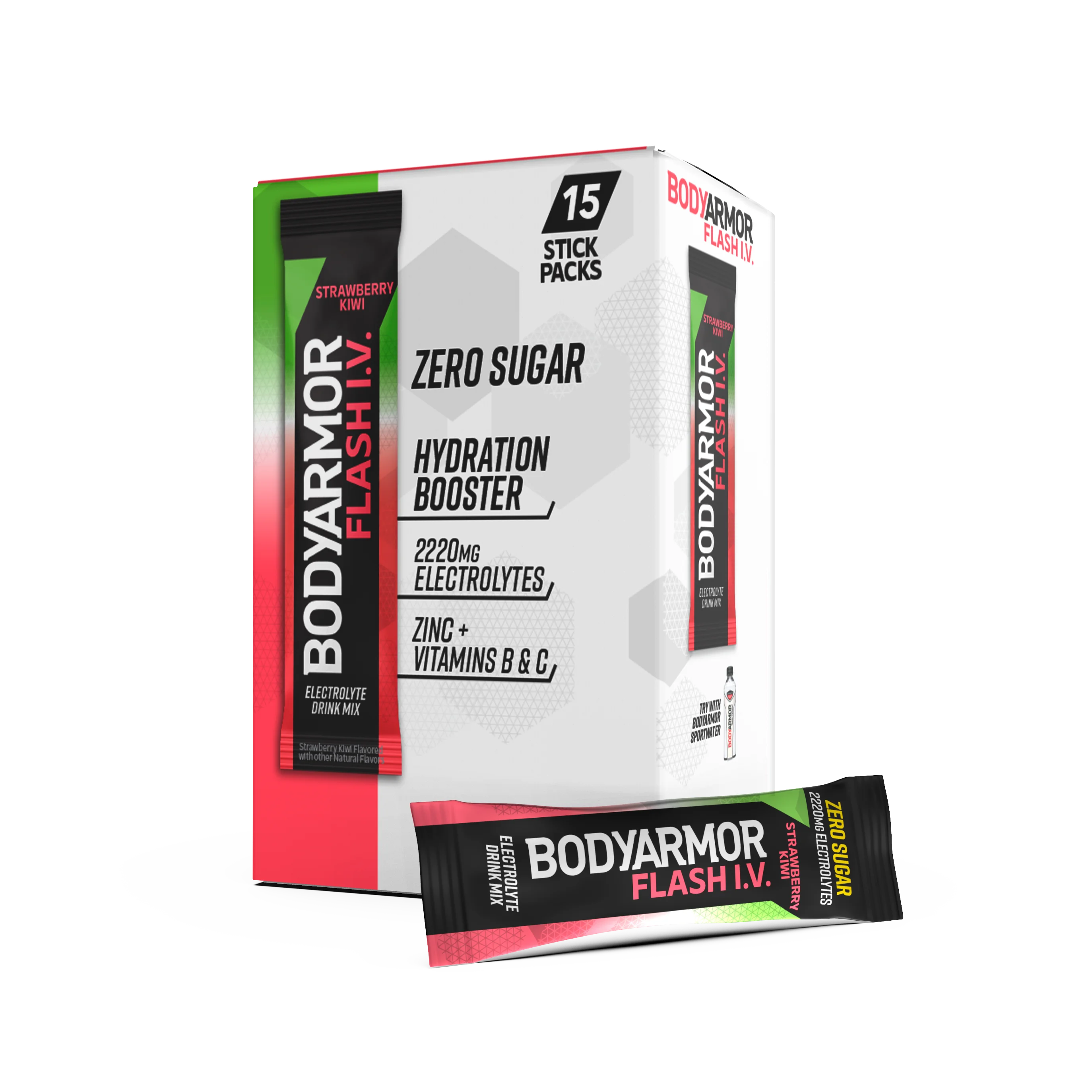 Strawberry Kiwi Electrolyte Powder Sticks, 15pk O3923