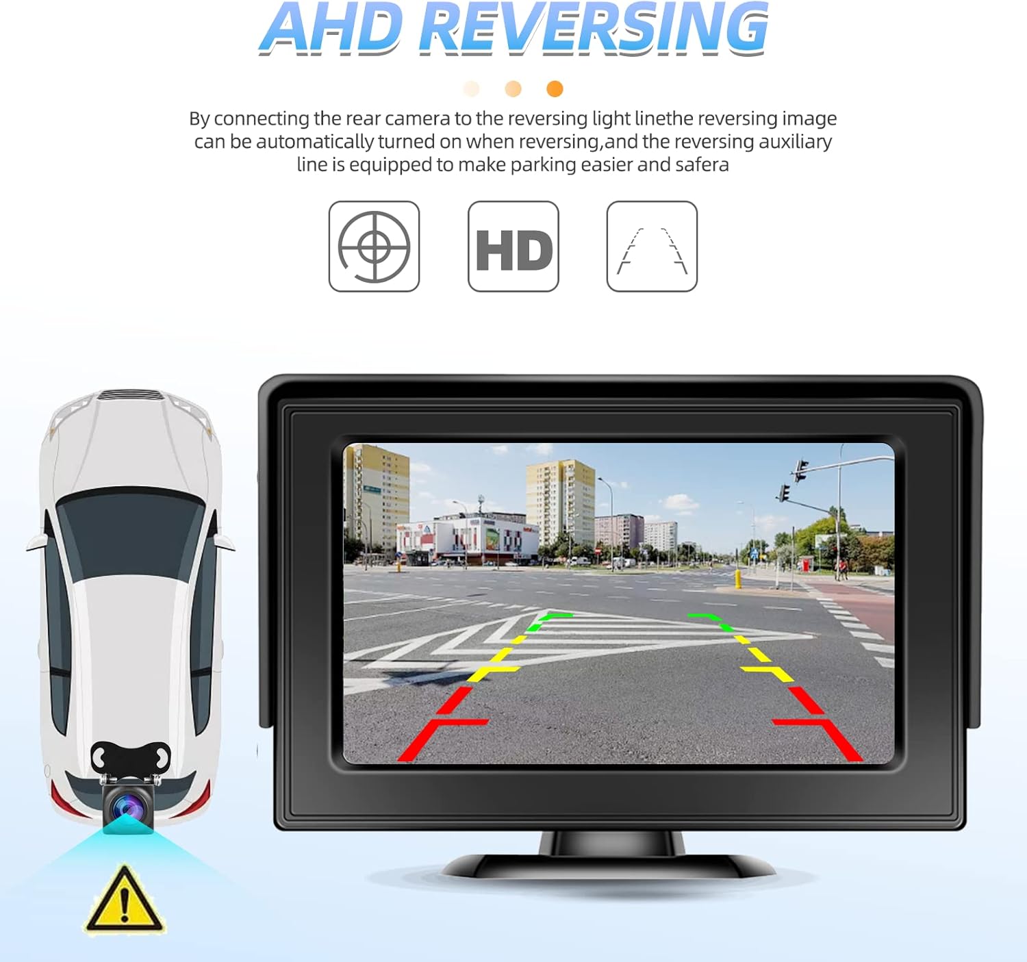 Wireless Backup Camera with Monitor Kit 4.3" HD 1080P Rear View Camera Waterproof Night Vision Pack of 2 V7669
