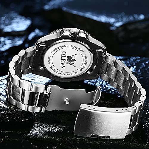 Stainless Steel Analog Quartz Watch with Day G3724