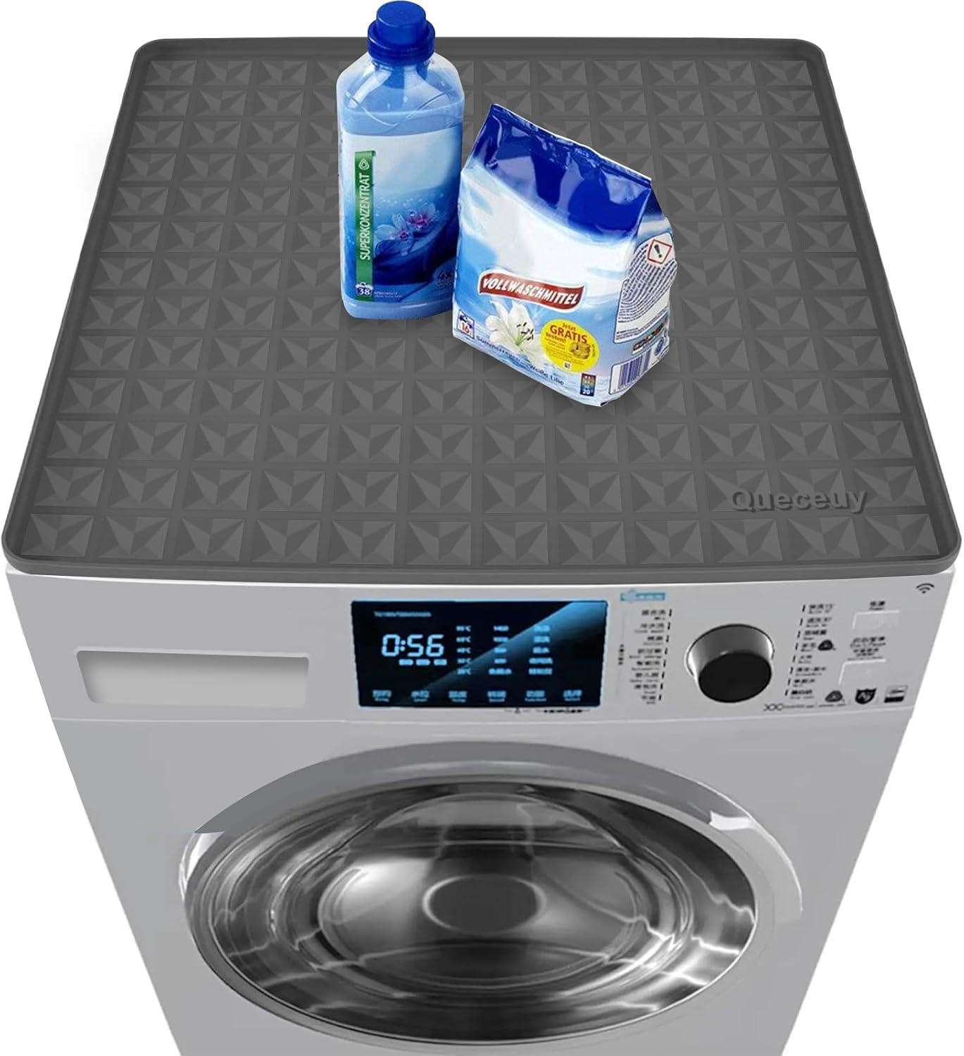 Grey 23.6"x23.6" Silicone Dryer Top Protector Mat A962