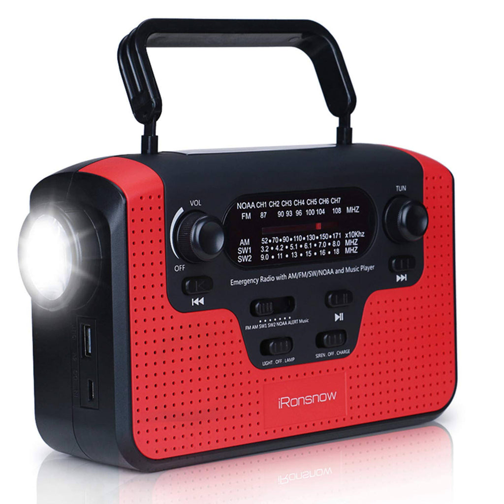 Solar Hand Crank Emergency AM/FM/SW/WB Radio with Alarm V286697
