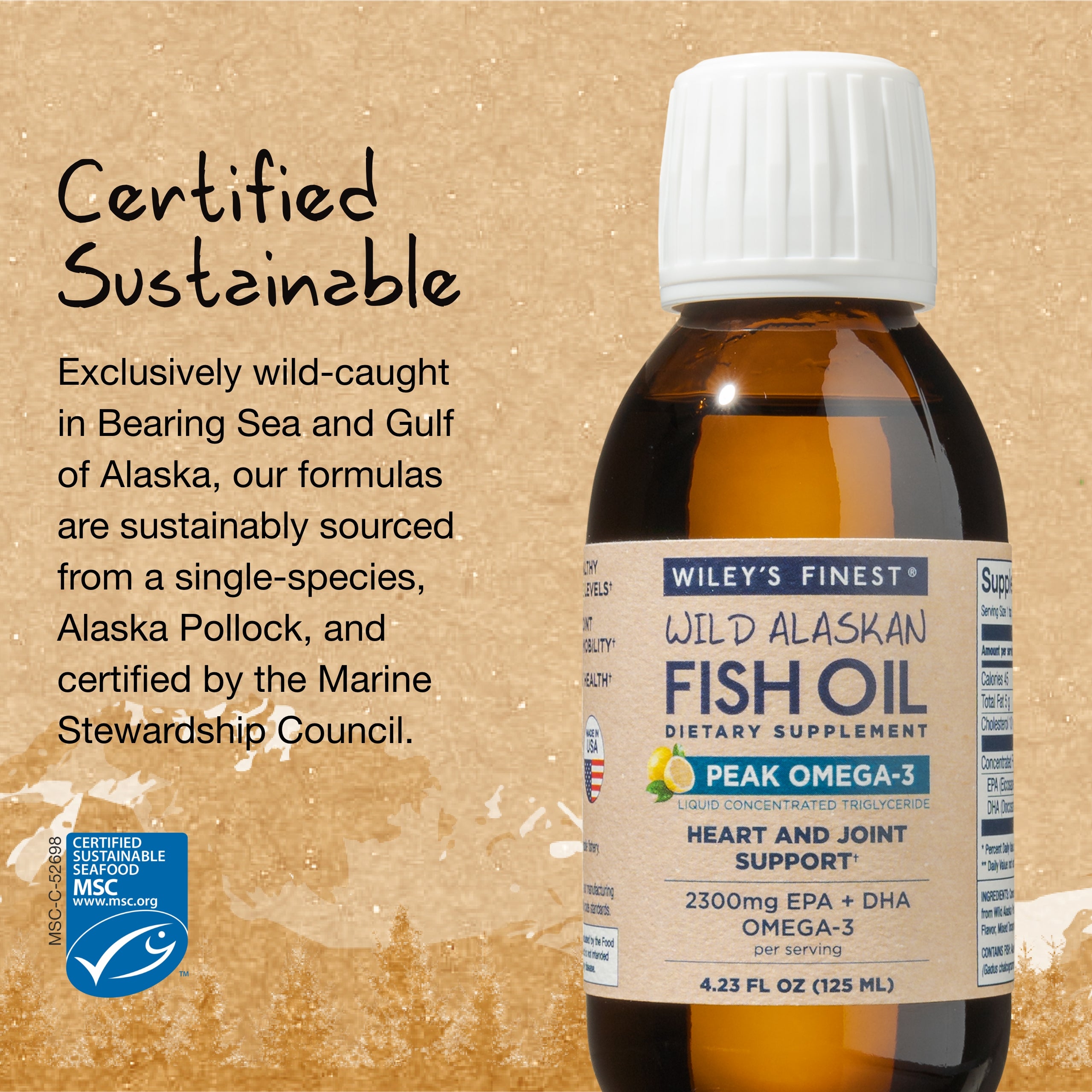 4.23 oz Wild Alaskan Fish Oil Liquid B22499