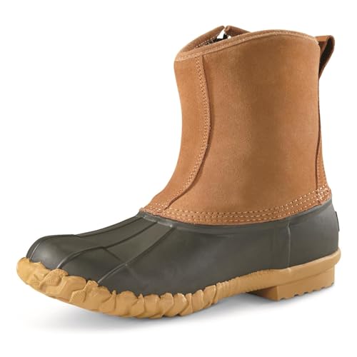 Men’s Side Zip Insulated Leather Duck Boots, 400 Gram L293915