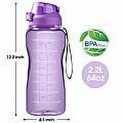 2.2L 64oz Purple Water Bottle Jug with Straw J765