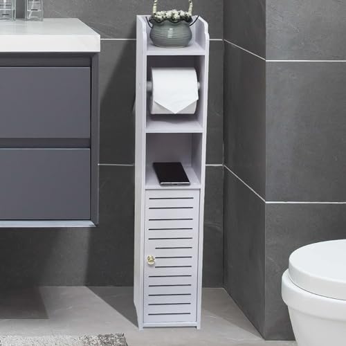 White 4-Tier Toilet Paper Holder Stand R946