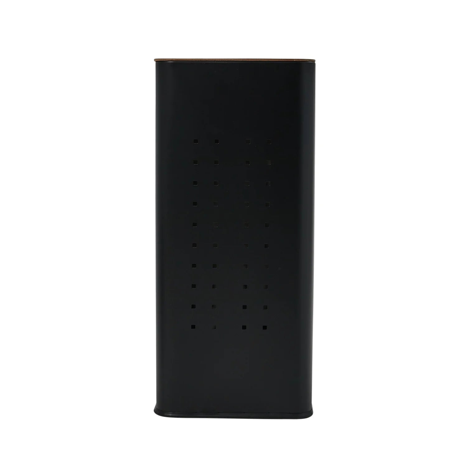 Matte Black Steel Laundry Hamper with Lid D29801